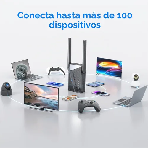 Vista 6 de Amplificador de señal WiFi 2026, repetidor de Internet de 15,899 pies Negro
