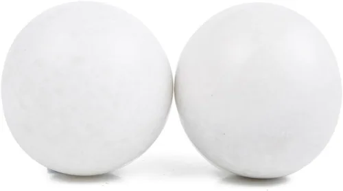 Vista 3 de Bolas de Baoding de masaje de ejercicio saludable chino de piedra de mármol blanco