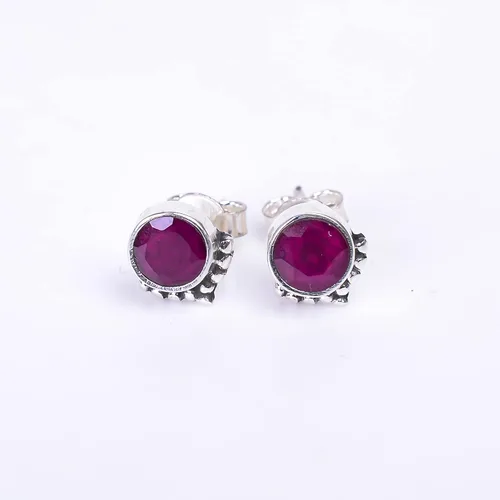 Vista 7 de Round Gemstone Stud Design 2