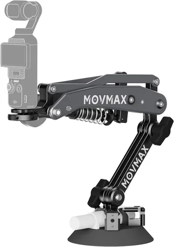 Vista 12 de Movmax Brazo de cuchilla para DJI Pocket 3, insta360/Gopro Hero, soporte de cámara con ventosa con tornillo de 1/4, DJI Osmo Pocket 3 Accesorios