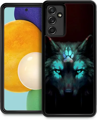 Vista 23 de CARLOCA Funda compatible con Samsung Galaxy S23 Plus, diseño gráfico de identidad negro espiritual lobo, a prueba de golpes, antiarañazos