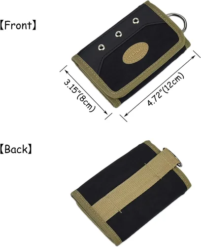 Vista 2 de JEMINAL - Cartera corta de lona con anillo de metal