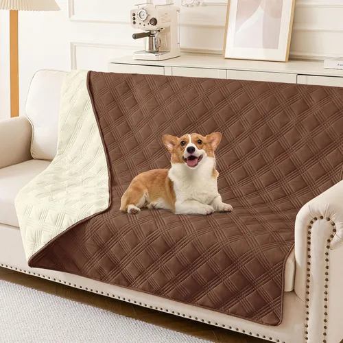 Vista 74 de hyha - Manta impermeable para cama de perro, mantas suaves para mascotas, funda impermeable para sofá para perros, fundas reversibles lavables
