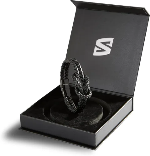 Vista 2 de SERASAR Pulsera de cuero [nudo] para mujer 4 colores y 3 longitudes Cierre magnético de acero inoxidable Caja de joyería exclusiva Gran