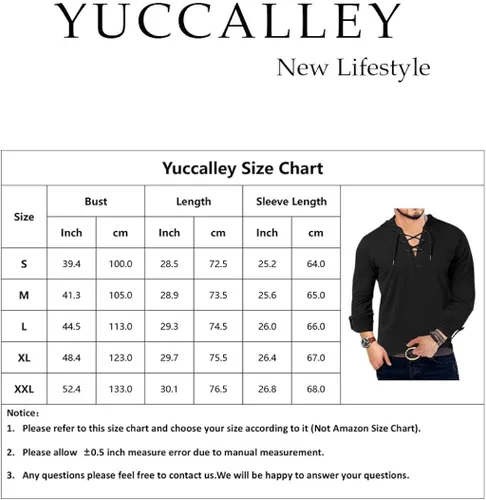 Vista 6 de Yuccalley Sudaderas con capucha de manga larga para hombre, sudaderas casuales
