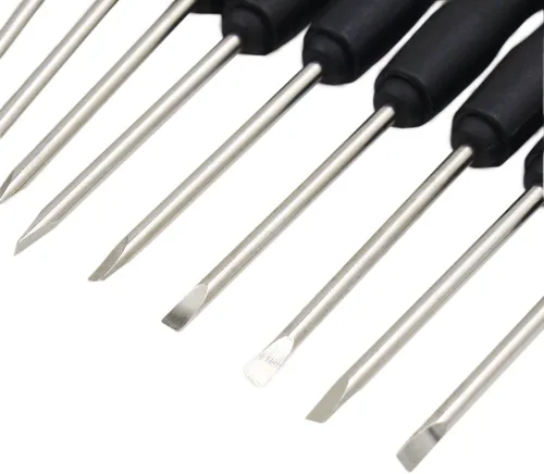 Vista 5 de 50pcs 3.346 in x 0.079 in 0.079 in Mini tamaño plano ranurado Word Destornillador Teléfono móvil HDD TV Laptop Impresora Herramienta de reparación
