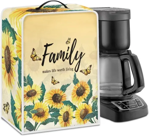 Vista 63 de DISNIMO Cubierta antipolvo para cafetera de mariposa azul, fundas para máquina de hacer café de cocina con mango superior, cubierta