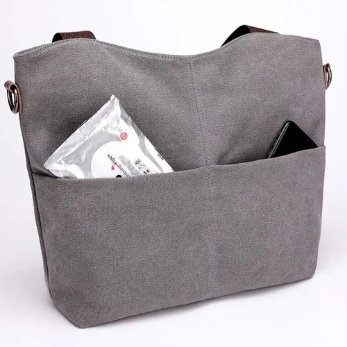 Vista 9 de DOURR Hobo - Bolsos cruzados de lona para mujer, bolso cruzado de moda de algodón