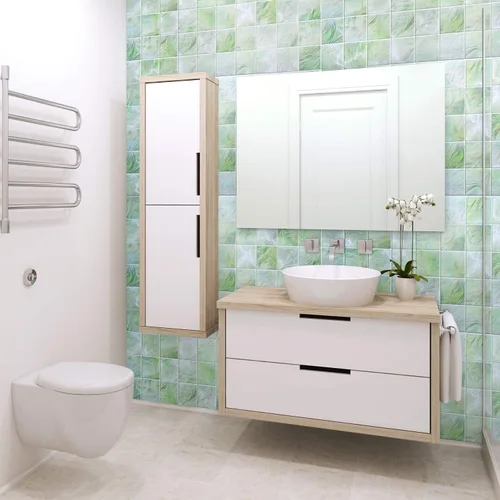 Vista 2 de Dundee Deco All Shades of Green - Panel de pared 3D de PVC con perlas sintéticas, 3.2 pies x 1.6 pies (37.8 in x 18.9 in), diseño de interiores