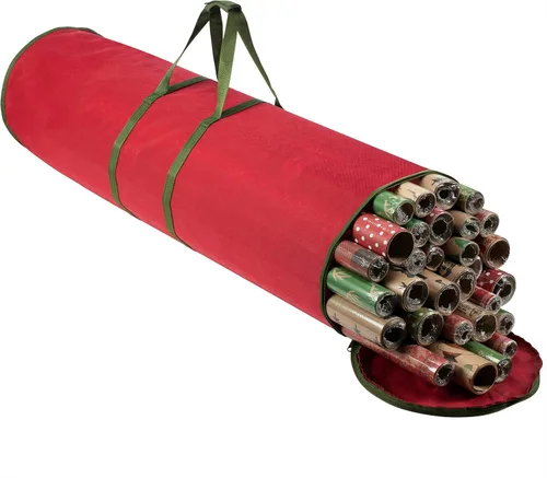 Vista 12 de ZOBER - Bolsa de almacenamiento para papel de regalo de Navidad