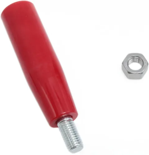 Vista 3 de Rojo M12 Roscado Asas Torno Mango de Mano Manija Giratoria Manivela Rueda de Mano Accesorios con Tuercas para Construcción de Viviendas, Reparación