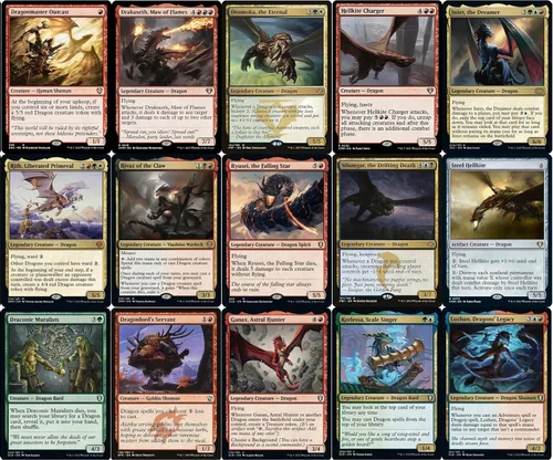 Vista 3 de Elite Commander Dragon Deck – 5 colores – El Ur-Dragon – EDH cEDH – 100 cartas – Magic Custom The Gathering Deck – Muy fuerte