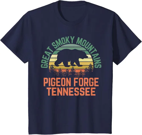 Vista 69 de Camiseta Pigeon Forge Great Smoky Mountains National Park Tennessee, Negro, S