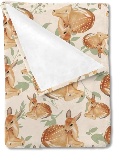Vista 14 de Manta de bebé de animales lindos para niños y niñas, lindo oso, mapache, ciervo, conejo, erizo, manta retro de franela floral, manta de recepción