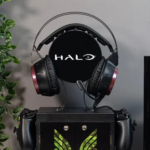 Vista 5 de Numskull Casillero oficial Halo para juegos soporte para controlador soporte para auriculares para Xbox Series XS PS5 Nintendo Switch - Mercancía
