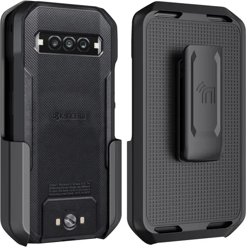 Vista 2 de Nakedcellphone Funda para Kyocera DuraForce Pro 3 Clip de cinturón de teléfono - Negro