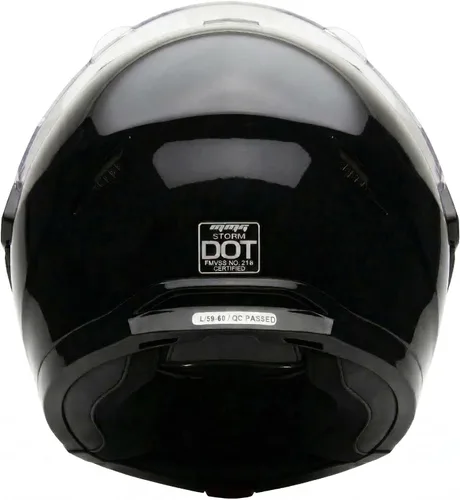 Vista 3 de MMG Casco deportivo dual para motocicleta todoterreno dirt bike ATV - Visera abatible - Modelo 23 (negro brillante, mediano)