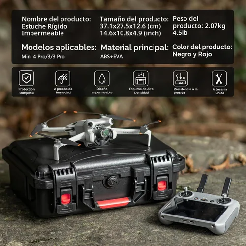 Vista 7 de STARTRC PHOTO Mini 4 Pro/Mini 3 - Carcasa rígida impermeable para Skyrover