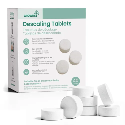 Vista 10 de GROWNSY Tabletas descalcificadoras para lavadoras de botellas, 12 tabletas descalcificadoras para eliminar la acumulación de cal y mineral