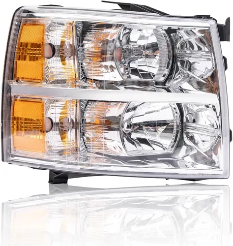 Vista 17 de PIT66 Conjunto de faros laterales izquierdos, compatible con Chevy Silverado 1500 2007-2013, Silverado 2500 3500 2007-2014 y HD Lente transparente