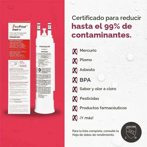 Vista 2 de Frigidaire FPPWFU01 PurePour PWF-1 Water Filter