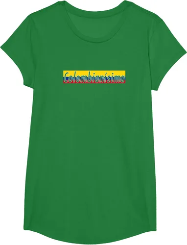 Vista 44 de Camisas Colombianisima Colombia para mujer Bandera de Colombia, Negro, S