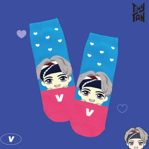 Vista 2 de KPOP Merchandise - Calcetines con licencia oficial de K-POP Merch para niñas y mujeres
