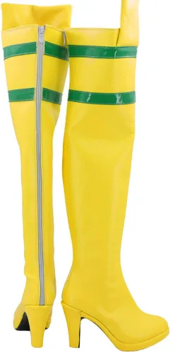 Vista 3 de Zapatillas de mujer para disfraz de pijama, color amarillo