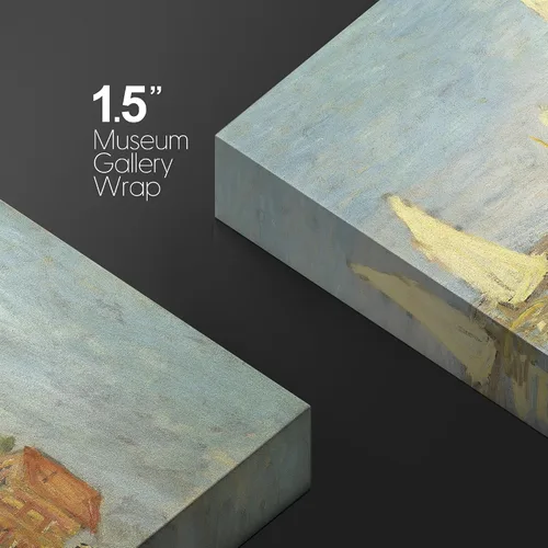 Vista 132 de wall26 Prado con álamos por Claude Monet - Arte moderno impresionista, arte en lienzo para el hogar, 12 x 18 pulgadas