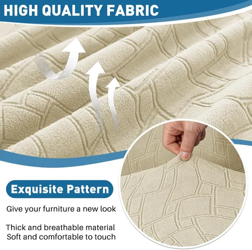 Vista 5 de MAXIJIN Fundas de cojín impermeables para sofá, funda de cojín individual de asiento de silla, fundas elásticas para sofá modular con parte inferior