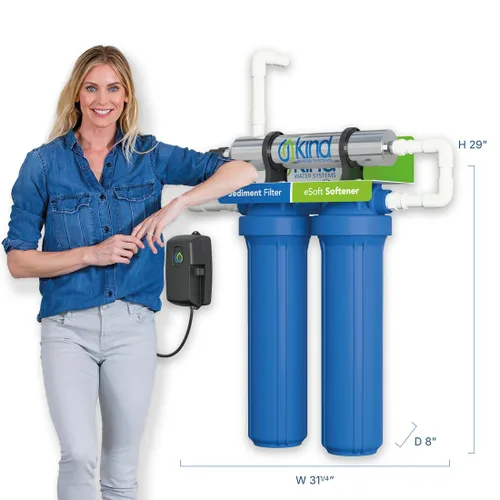 Vista 6 de Suavizador de agua sin sal para toda la casa, alternativo con luz UV - Filtros suciedad, arena y residuos - Protege la plomería