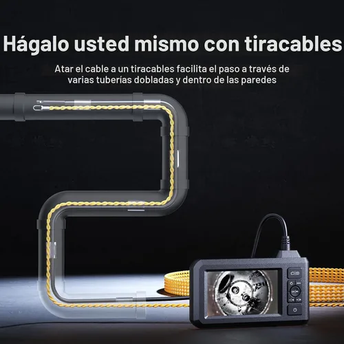 Vista 6 de DEPSTECH Endoscopio industrial de doble lente, cámara de inspección digital de boroscopio 1080P, cámara impermeable IP67 de 0.311 in, cámara de Negro