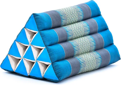 Vista 12 de Leewadee Cojín Thai Triangle – Cómodo respaldo para TV o lectura, almohada de cuña – Relleno natural ecológico Kapok 20 x 13 x 13 pulgadas, negro