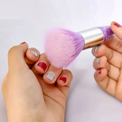Vista 3 de Cepillos de uñas para decoración de uñas, cepillo de limpieza de uñas, cepillo de rubor, brochas de maquillaje, cepillo de polvo de uñas, cepillo