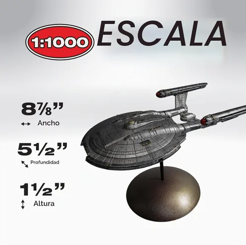 Vista 4 de Polar Lights Star Trek NX-01 Enterprise (Snap) Kit de modelo a escala 1:1000 2T