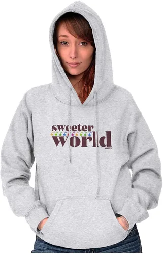 Vista 3 de Brisco Brands Sweeter World - Sudadera con capucha Hershey's Kisses Candy para mujer y hombre