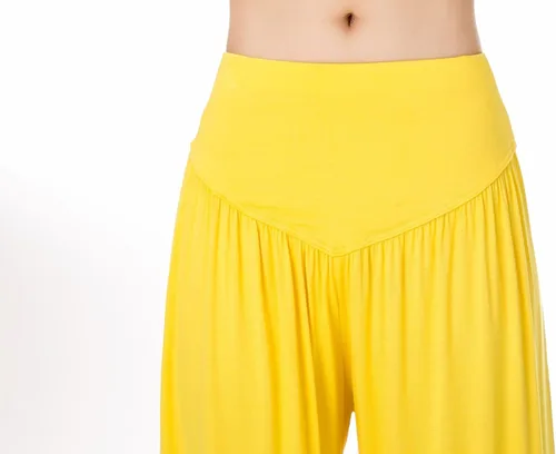 Vista 5 de Pantalones de algodón para mujer, elásticos, suaves, para yoga, deportes