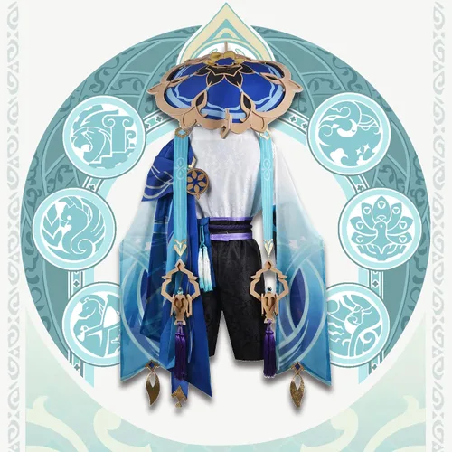 Vista 5 de OSIAS Wanderer aka Scaramouche Cosplay Costume (S)