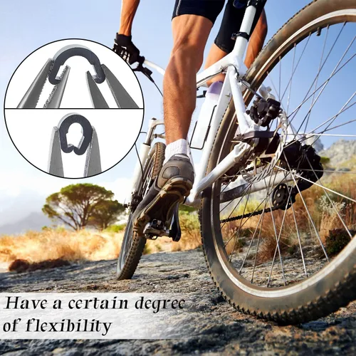 Vista 6 de 100 piezas de clips en C para bicicleta, abrazaderas de guía de manguera, cables de cambio de freno con caja de plástico para bicicleta MTB