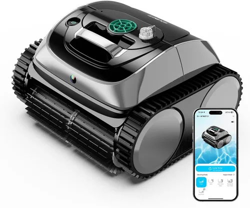 Vista 9 de WYBOT C1 - Robot aspirador inalámbrico para piscinas enterradas, gris con blanco