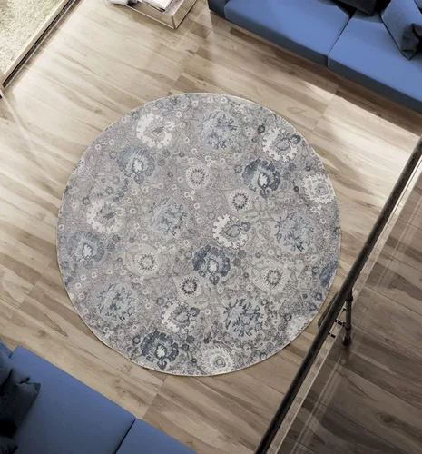 Vista 3 de United Weavers Cascades Olallie - Alfombra decorativa floral azul de 1 pies 11 pulgadas x 3 pies