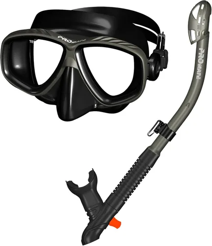 Vista 8 de Promate Máscara de purga de snorkel y conjunto combinado de snorkel seco (SCS0096)