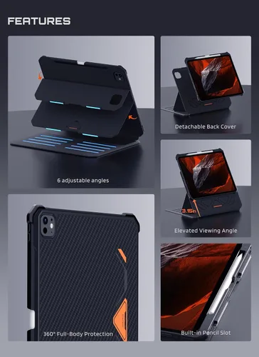 Vista 9 de SUPCASE Funda para iPad Pro de 13 pulgadas M5/M4 2025/2024 con soporte