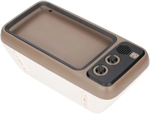 Vista 9 de Ciglow Altavoz Bluetooth, altavoz Bluetooth estéreo retro HD portátil para TV para teléfono móvil de 6 pulgadas (gris)