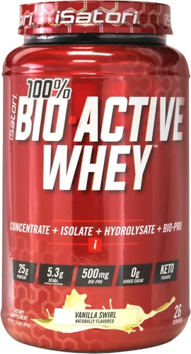 Vista 8 de iSatori 100% proteína de suero bio-activa sabor a chocolate - 26 porciones