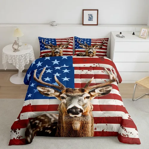 Vista 50 de Castle Fairy - Juego de funda de edredón con bandera estadounidense tamaño King, ropa de cama para niñas y adolescentes, funda de edredón con Multi