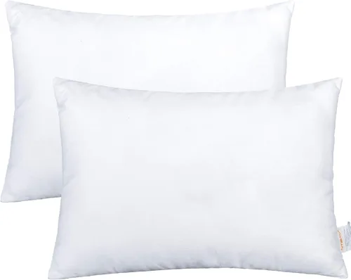 Vista 31 de NTBAY Paquete de 2 almohadas con fundas de almohada de algodón egipcio, relleno alternativo de algodón suave de 13 x 18 pulgadas, almohadas sobre