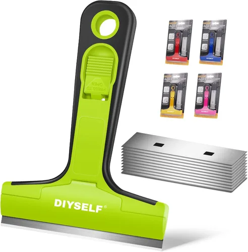 Vista 10 de DIYSELF Raspador de Cuchillas de Afeitar 12 Unidades Raspador de Vidrio Raspador de Horno para Limpieza Raspador de Afeitar para Pisos Raspador
