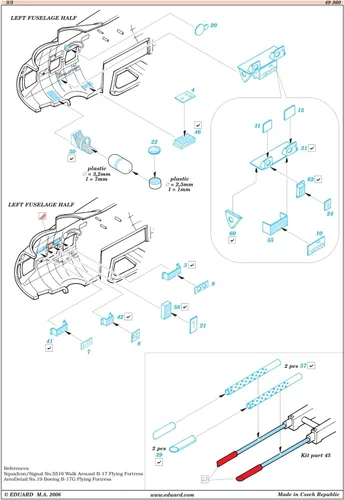 Vista 7 de Eduard Accesorios 49360 Modelo Construcción Accesorios B-17G Flying Fortress Nariz Interior para Revell/Monogram Kit