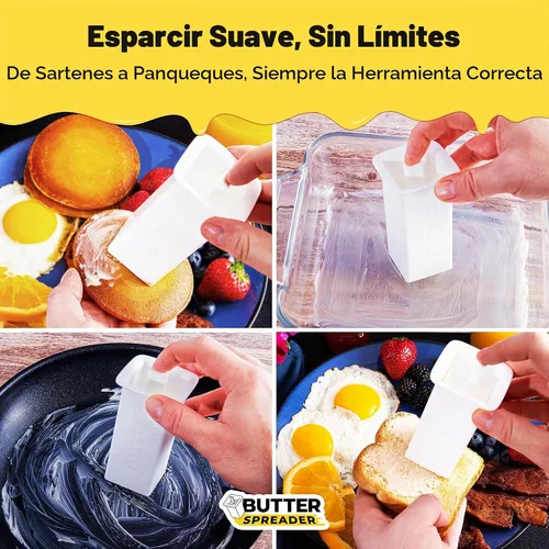 Vista 4 de Esparcidor de mantequilla sin ensuciar, 1 paquete con capacidad para el doble de mantequilla para mazorcas de maíz, pan, waffles, panqueques. El